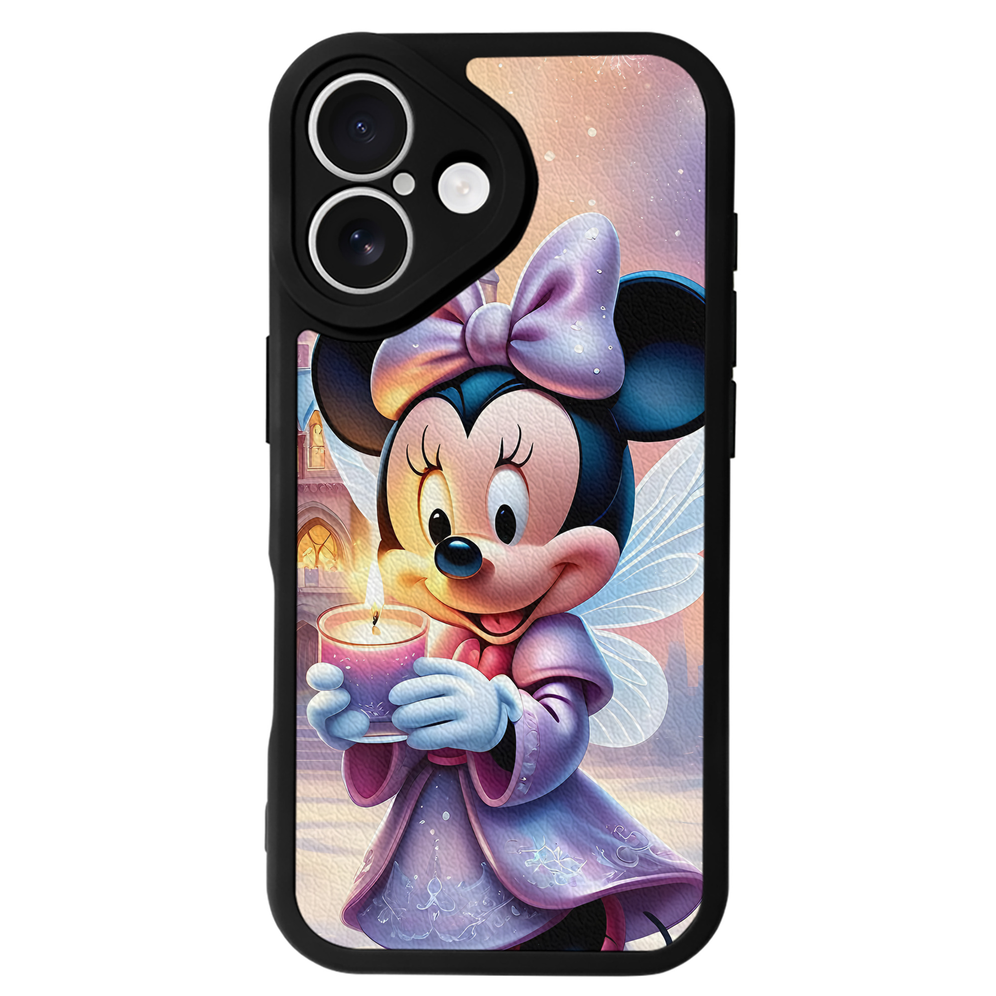 （画像用） ミッキーマウス Mickey Mouse 【iPhone 16シリーズ対応】シリコンスマホケース（レザー調） 材質：シリコン